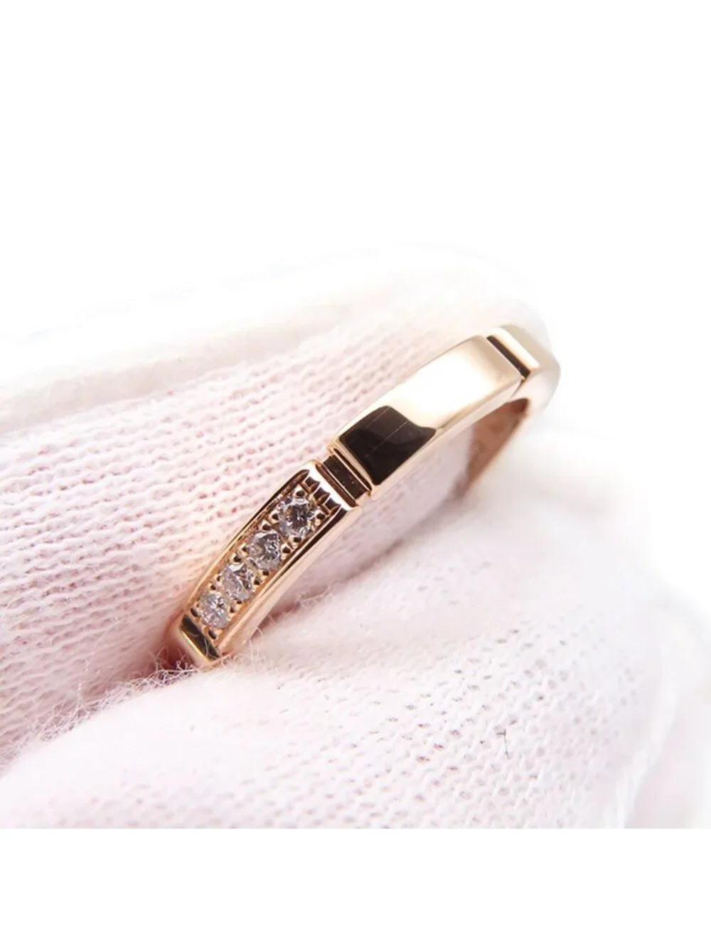 Cartier Ring Maillon Panthere Wedding Diamond Total 18k Pink Gold
